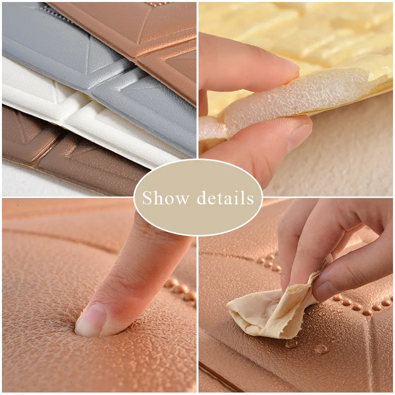 10pcs Modern Style Wall Sticker TV Wall Decor Wall Paper Leather Grain Thicken 8MM Self Adhesive Waterproof 3D Wall Sticker Home
10pcs Modern Style Wall Sticker TV Wall Decor Wall Paper Leather Grain Thicken 8MM Self Adhesive Waterproof 3D Wall Sticker Home