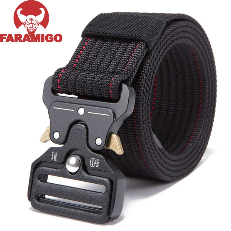 FARAMIGO New Mens Tactical Belt Military Nylon Belt Outdoor multifunctional Training Belt Combat Belts Sturdy Waistban
FARAMIGO New Mens Tactical Belt Military Nylon Belt Outdoor multifunctional Training Belt Combat Belts Sturdy Waistban