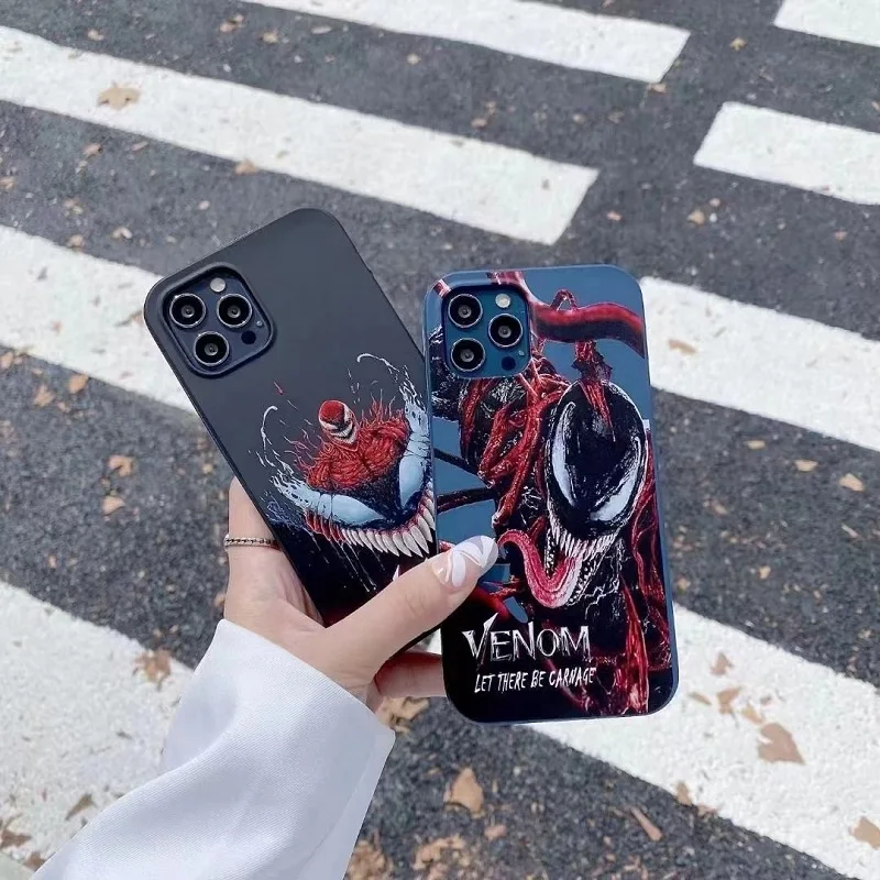 Матовый Гальванизированный чехол для телефона с прямыми краями Marvel Venom для iPhone 12 13 11 Pro Max XS Max 7 8 plus, защитный чехол в подарок
Матовый Гальванизированный чехол для телефона с прямыми краями Marvel Venom для iPhone 12 13 11 Pro Max XS Max 7 8 plus, защитный чехол в подарок
