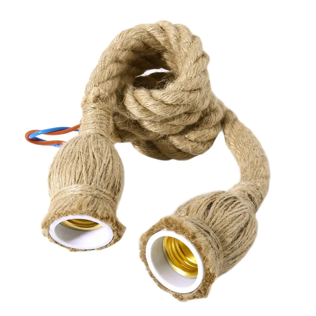 220V E27 Lamp Base 1m Vintage Hemp Rope Electric Cord Wire DIY Pendant Garland String Lights Decorative Light Bulb Holder
220V E27 Lamp Base 1m Vintage Hemp Rope Electric Cord Wire DIY Pendant Garland String Lights Decorative Light Bulb Holder