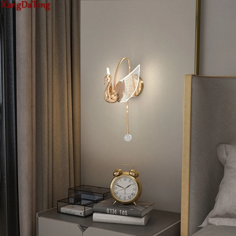 The New Golden Swan Led Wall Lamp Is Suitable For Living Room Aisle Bedroom Study Home Decoration Indoor Fixed Lamp
The New Golden Swan Led Wall Lamp Is Suitable For Living Room Aisle Bedroom Study Home Decoration Indoor Fixed Lamp