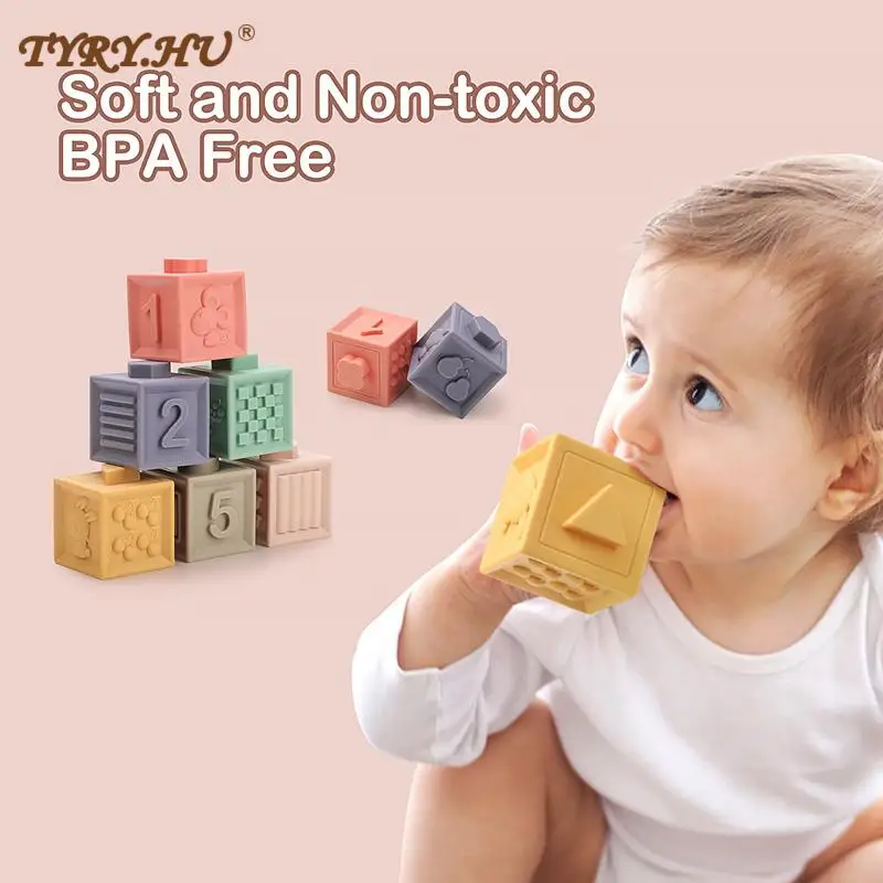 Silicone Building Blocks Baby Grasp Toy Educational Building Blocks 3D Touch Hand Soft Balls Baby Massage Rubber Teethers Toys
Silicone Building Blocks Baby Grasp Toy Educational Building Blocks 3D Touch Hand Soft Balls Baby Massage Rubber Teethers Toys