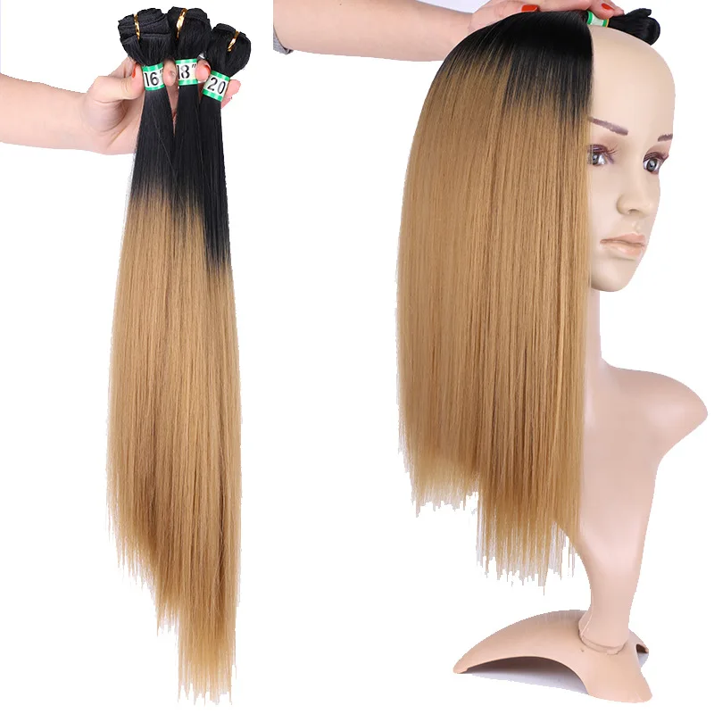 16 18 20 Inch Long Two Color Gradient Synthetic Hair Bundles Heat Resistant Fiber Hair Extensions For Women
16 18 20 Inch Long Two Color Gradient Synthetic Hair Bundles Heat Resistant Fiber Hair Extensions For Women