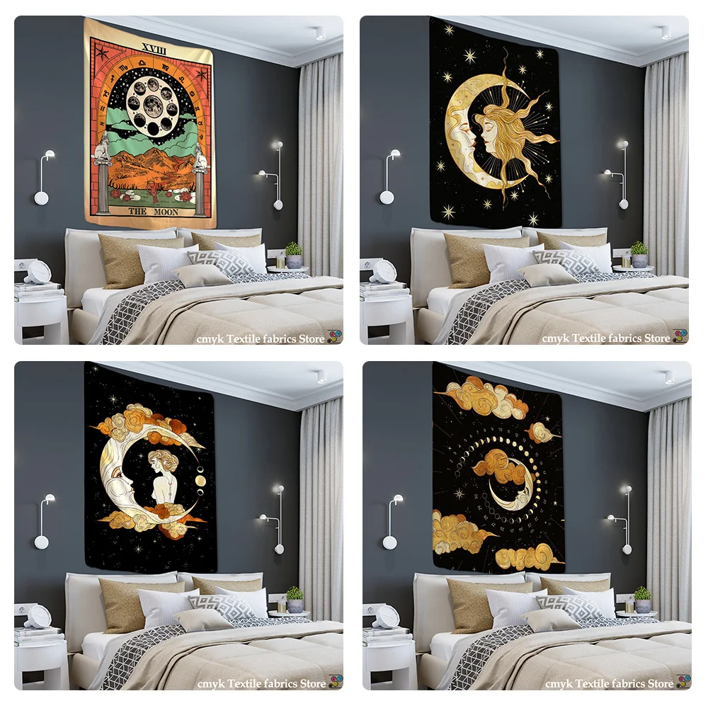 Psychedelic Moon Star Tapestry Wall Hanging Bohemian Hippie Tarot Girls Room Dormitory Art Home Decor
Psychedelic Moon Star Tapestry Wall Hanging Bohemian Hippie Tarot Girls Room Dormitory Art Home Decor