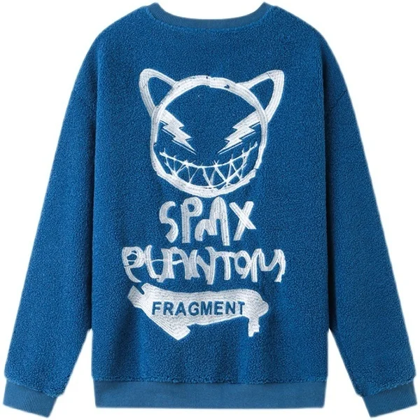 Lambswool Autumn and Winter Fleece-lined Thick Round Neck Sweater 
Lambswool Autumn and Winter Fleece-lined Thick Round Neck Sweater