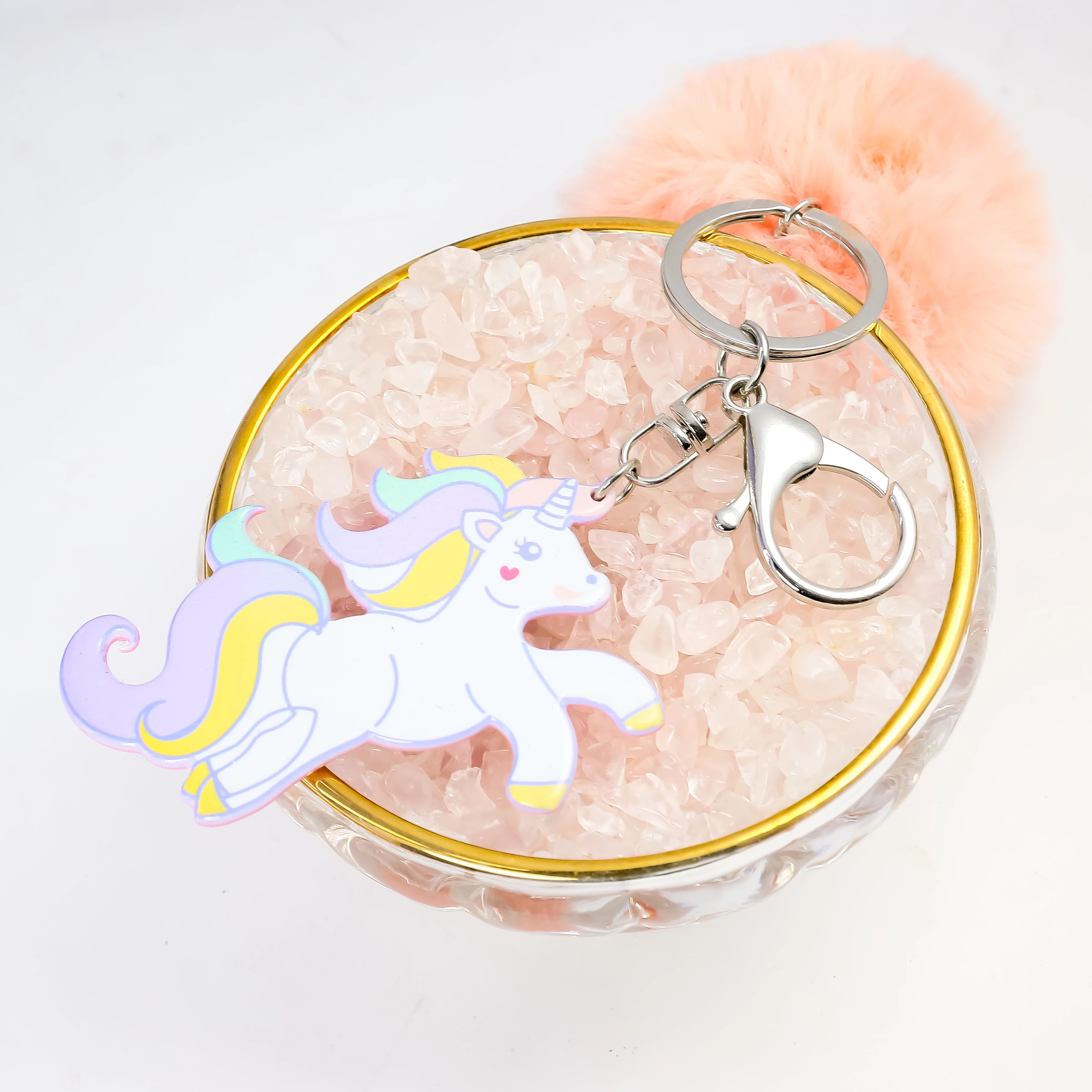 March hot style Acrylic Hairy Ball Unicorn Key Ring
March hot style Acrylic Hairy Ball Unicorn Key Ring