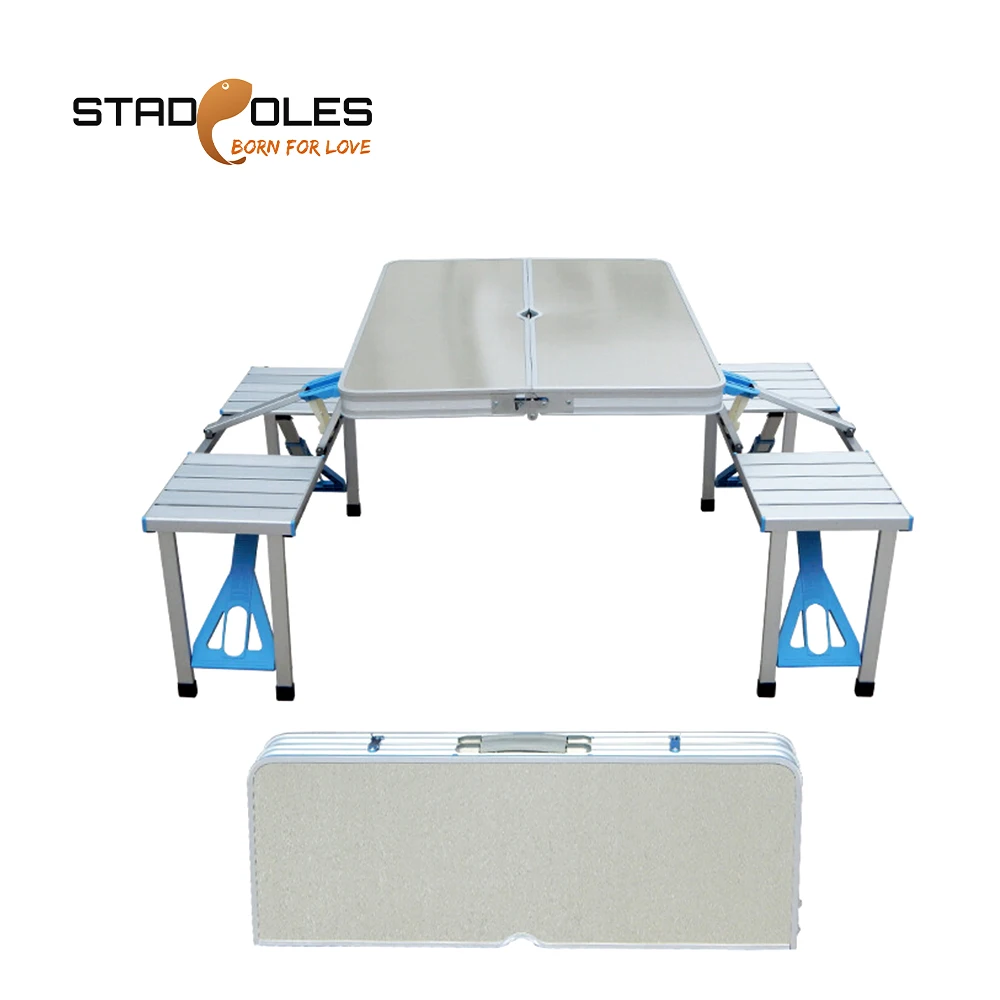 S-tadpoles Portable Camping Table Aluminium Folding Table With Chairs Lightweight Suitcase Camping Tables For Outdoor Picnic BBQ
S-tadpoles Portable Camping Table Aluminium Folding Table With Chairs Lightweight Suitcase Camping Tables For Outdoor Picnic BBQ