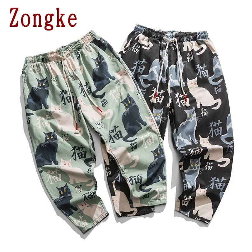 Zongke Cat Print Men's Pants Harajuku Men Clothing Casual Pants Men Hip Hop Streetwear Trousers Ankle-Length M-5XL 2021 New
Zongke Cat Print Men's Pants Harajuku Men Clothing Casual Pants Men Hip Hop Streetwear Trousers Ankle-Length M-5XL 2021 New