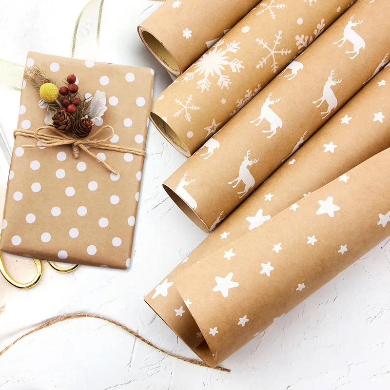 Gift Box Wrapping Paper for Christmas Snowflake Xmas Tree Decor Kraft Paper DIY New Year Party Gift Wrapping Decoration Paper
Gift Box Wrapping Paper for Christmas Snowflake Xmas Tree Decor Kraft Paper DIY New Year Party Gift Wrapping Decoration Paper