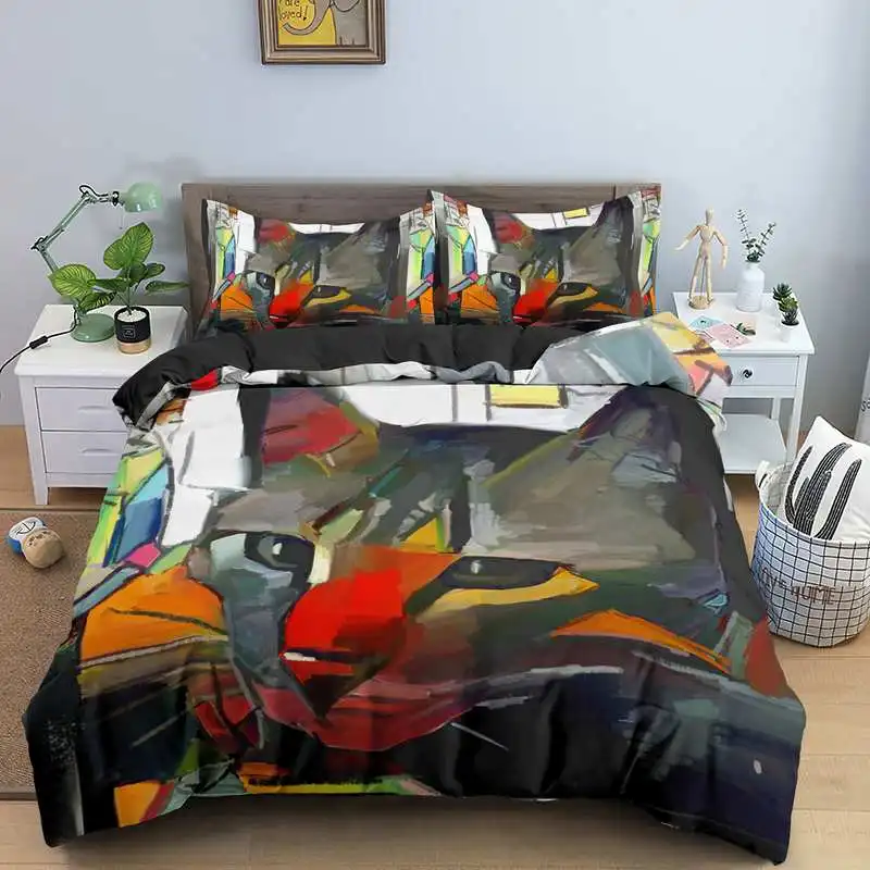 Bedroom Decor Luxury Cartoon Bedding Set Single/Twin/Double/Full/Queen/King Size Cat Painting Pattern Printed Kids Duvet Cover
Bedroom Decor Luxury Cartoon Bedding Set Single/Twin/Double/Full/Queen/King Size Cat Painting Pattern Printed Kids Duvet Cover