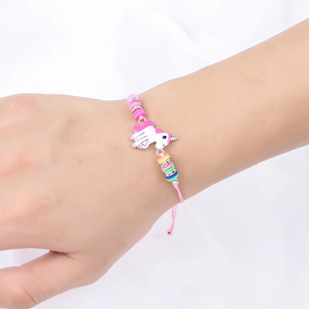 100pcs/lot Women Pink Unicorn Charms Bracelet Adjustable Braided Rope Chain Anklet Wristband Handmade Jewelry for Child Girl
100pcs/lot Women Pink Unicorn Charms Bracelet Adjustable Braided Rope Chain Anklet Wristband Handmade Jewelry for Child Girl