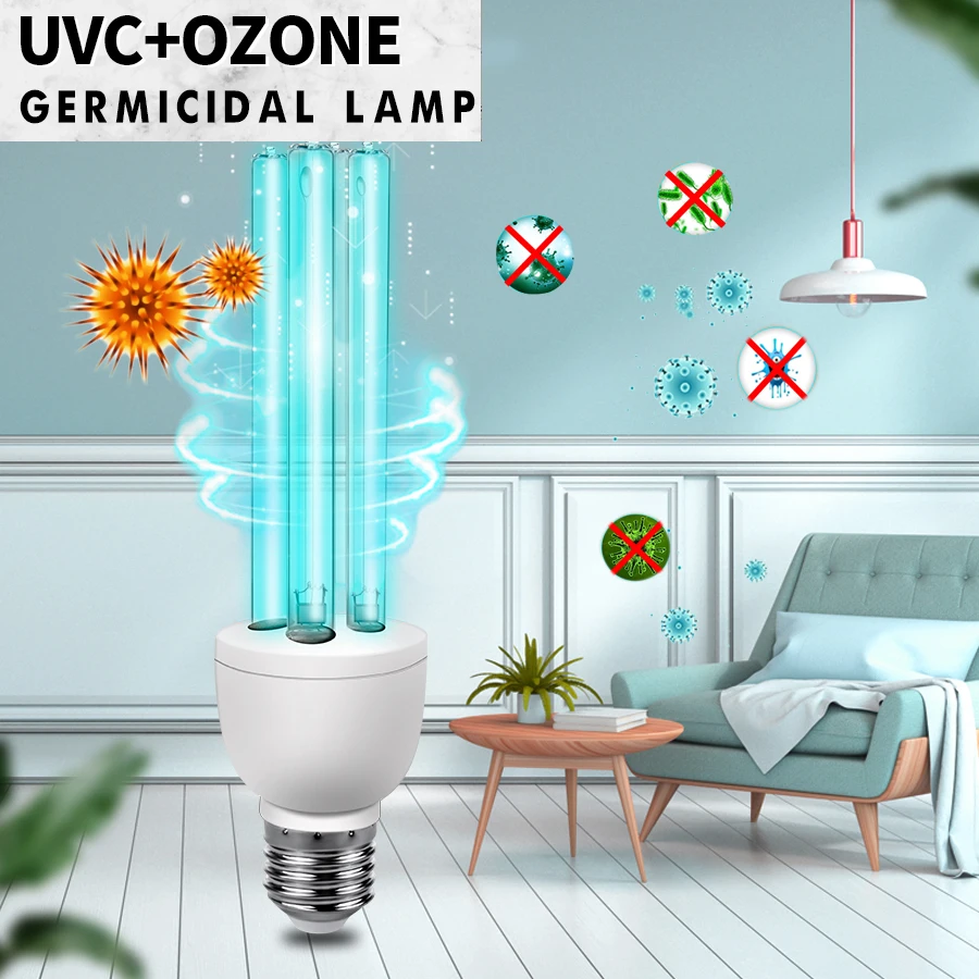 E27 15W 25W UV Ультрафиолетовый светильник кварцевая лампа бактерицидная функция