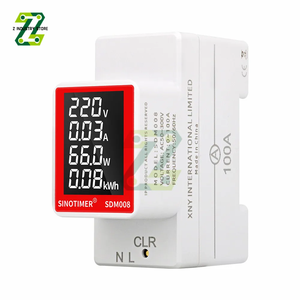 DIN-rail Multi-function Digital Meter AC 50V-300V Power Consumption Wattmeter Monitor LED Voltage Current Meter SDM008
DIN-rail Multi-function Digital Meter AC 50V-300V Power Consumption Wattmeter Monitor LED Voltage Current Meter SDM008