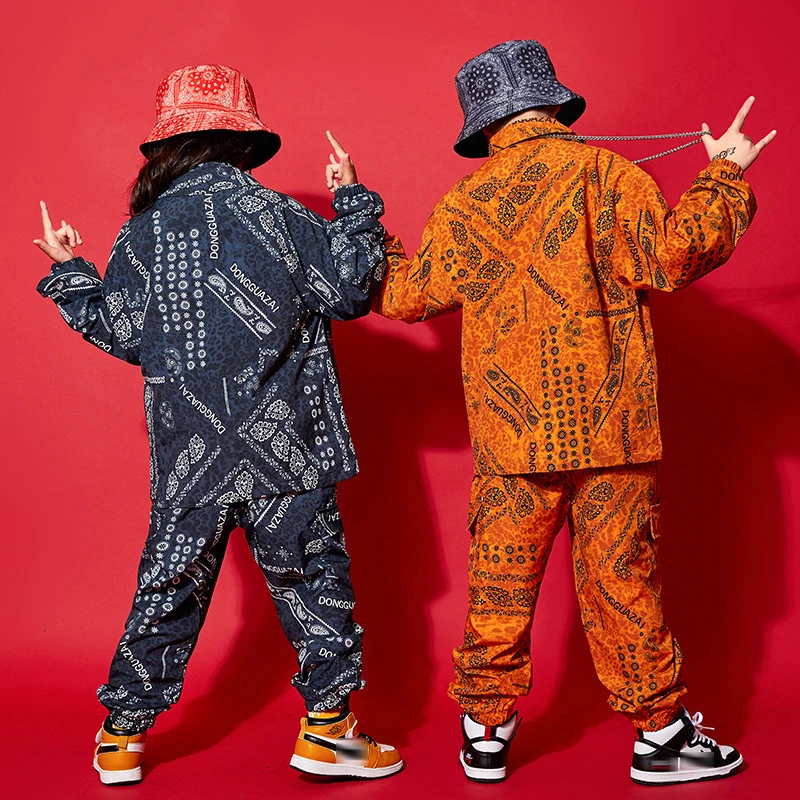 2021 New Kids Hip Hop Clothes Fashion Printed Sweatshirt Tops Pants Long Sleeve Hiphop Suits Jazz Show Outfits Stage Costume
2021 New Kids Hip Hop Clothes Fashion Printed Sweatshirt Tops Pants Long Sleeve Hiphop Suits Jazz Show Outfits Stage Costume