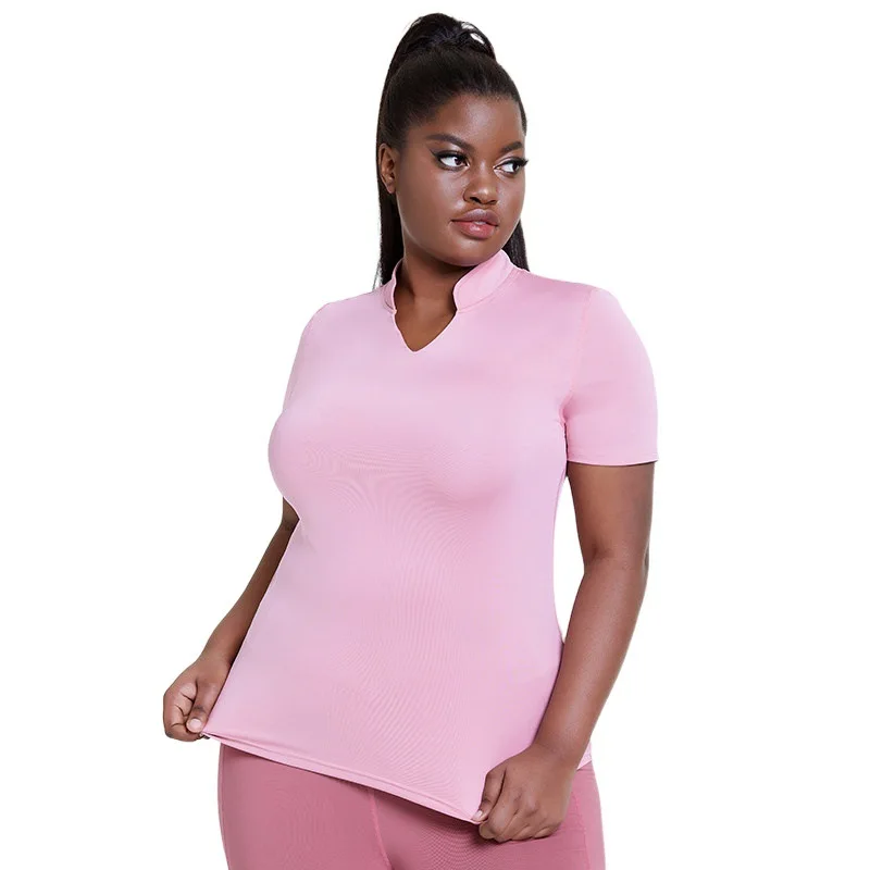 R&W Plus Size Women's Sports T-shirt Anti-Shrink Women Pink Fitness Yoga Tops Elastic Running Fit Gym Tshirt Polyester Short
R&W Plus Size Women's Sports T-shirt Anti-Shrink Women Pink Fitness Yoga Tops Elastic Running Fit Gym Tshirt Polyester Short
