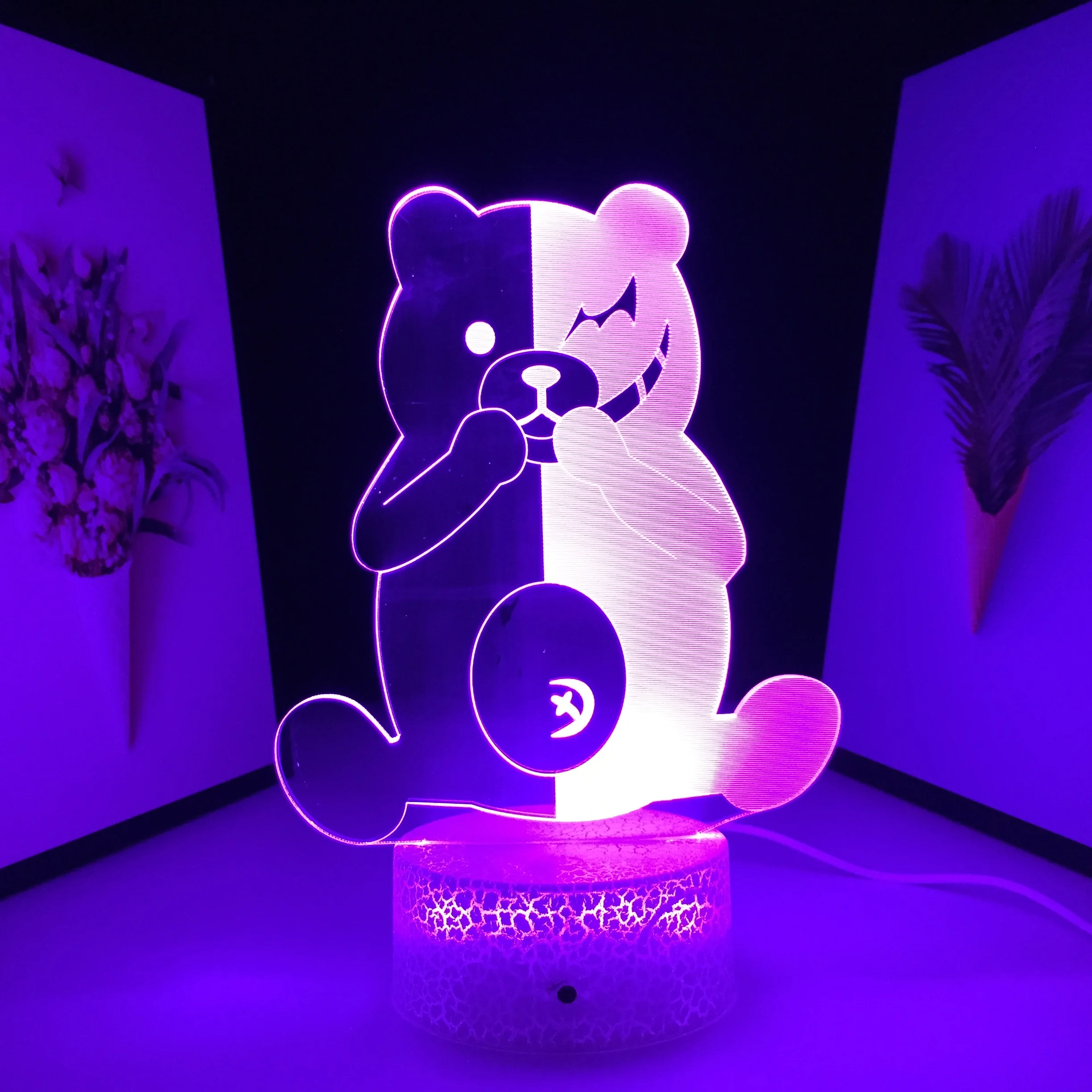 Подвесная лампа Monokuma, светодиодный ночсветильник для детской спальни, декоративный подарок Danganronpa, акриловая 3D настольная лампа Monokuma
Подвесная лампа Monokuma, светодиодный ночсветильник для детской спальни, декоративный подарок Danganronpa, акриловая 3D настольная лампа Monokuma
