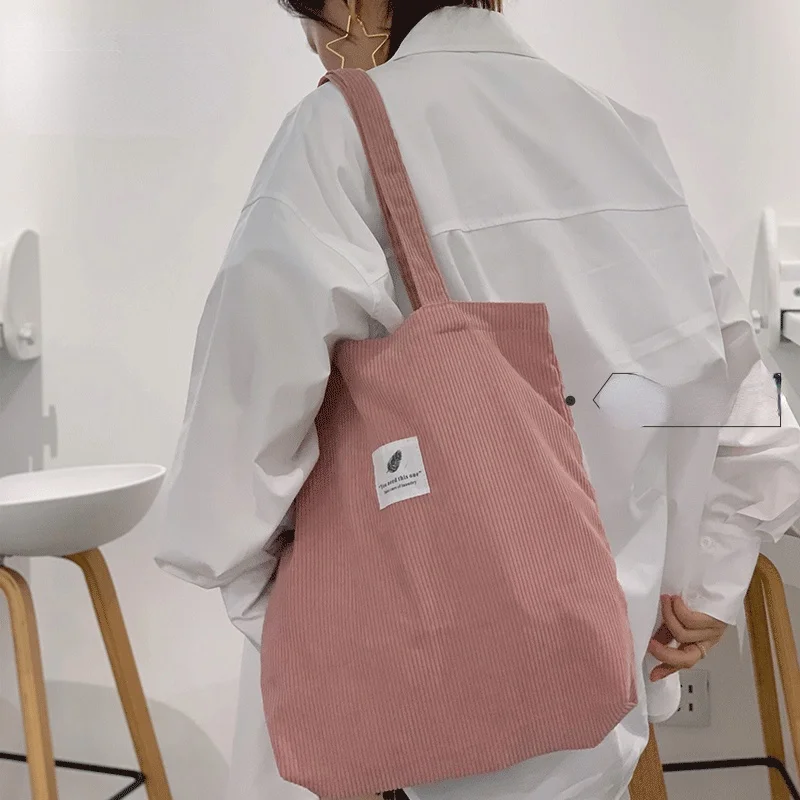 Tote Bag Women Corduroy Shopping Bag Female Canvas Cloth Shoulder Bag 2022 New Storage Handbag Reusable Foldable Eco Grocery
Tote Bag Women Corduroy Shopping Bag Female Canvas Cloth Shoulder Bag 2022 New Storage Handbag Reusable Foldable Eco Grocery