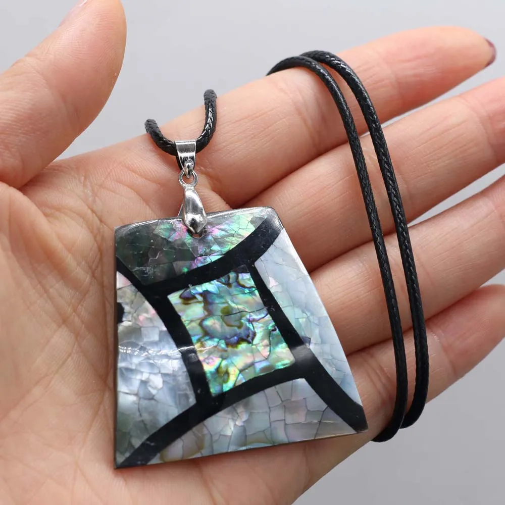 Natural Shell Necklace With Ladder-Shaped Pendant Leather Cord 2MM Charms For Elegant Women Love Romantic Gift
Natural Shell Necklace With Ladder-Shaped Pendant Leather Cord 2MM Charms For Elegant Women Love Romantic Gift