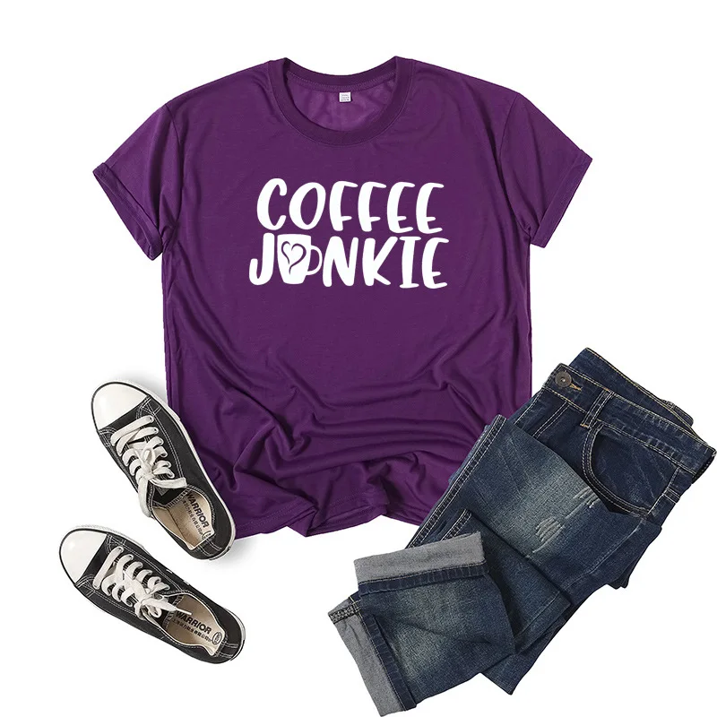Coffee Junkie Letter Print Women T Shirt Short Sleeve O Neck Loose Women Tshirt Ladies Tee Shirt Tops Clothes Camisetas Mujer
Coffee Junkie Letter Print Women T Shirt Short Sleeve O Neck Loose Women Tshirt Ladies Tee Shirt Tops Clothes Camisetas Mujer