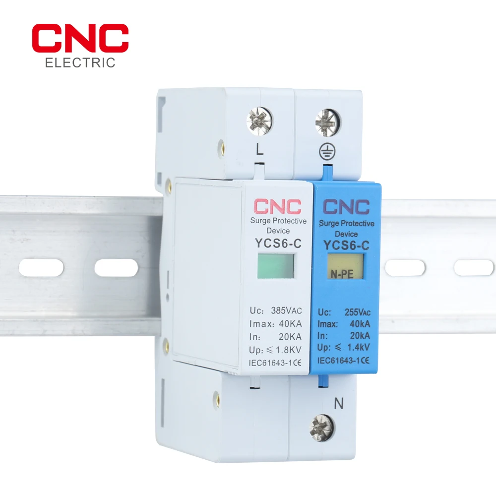 CNC YCS6-C 1P+NPE AC 20-40kA SPD House Surge Protector protection Protective Low-voltage Arrester Device
CNC YCS6-C 1P+NPE AC 20-40kA SPD House Surge Protector protection Protective Low-voltage Arrester Device