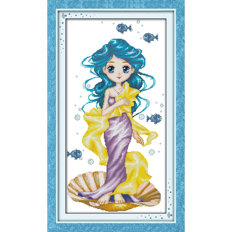 Everlasting Love Ocean Baby Chinese Cross Stitch Kits Ecological Cotton Stamped 14CT 11CT DIY Gift Wedding Decoration For Home
Everlasting Love Ocean Baby Chinese Cross Stitch Kits Ecological Cotton Stamped 14CT 11CT DIY Gift Wedding Decoration For Home