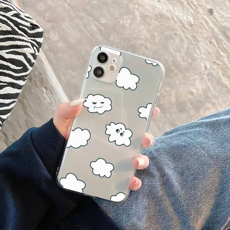 Cartoon clouds Phone Case Transparent Clear for iPhone 11 12 mini pro XS MAX 7 8 6 6S Plus X 5S SE 2020 XR 
Cartoon clouds Phone Case Transparent Clear for iPhone 11 12 mini pro XS MAX 7 8 6 6S Plus X 5S SE 2020 XR