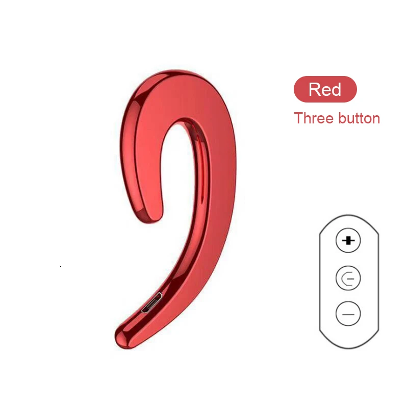 CHYI Bluetooth-гарнитура 4 0 модные наушники с ушным крючком красные мини