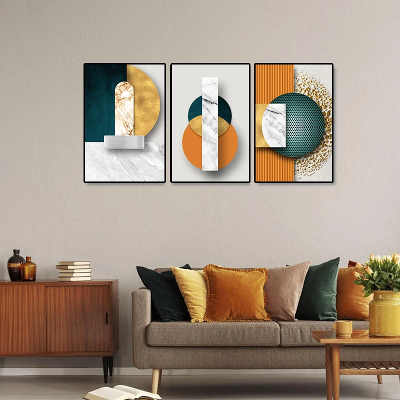 Modern Green Orange circular Geometric pattern Canvas Painting Posters and Prints Simple Living Room Pictures Home Decoration 
Modern Green Orange circular Geometric pattern Canvas Painting Posters and Prints Simple Living Room Pictures Home Decoration