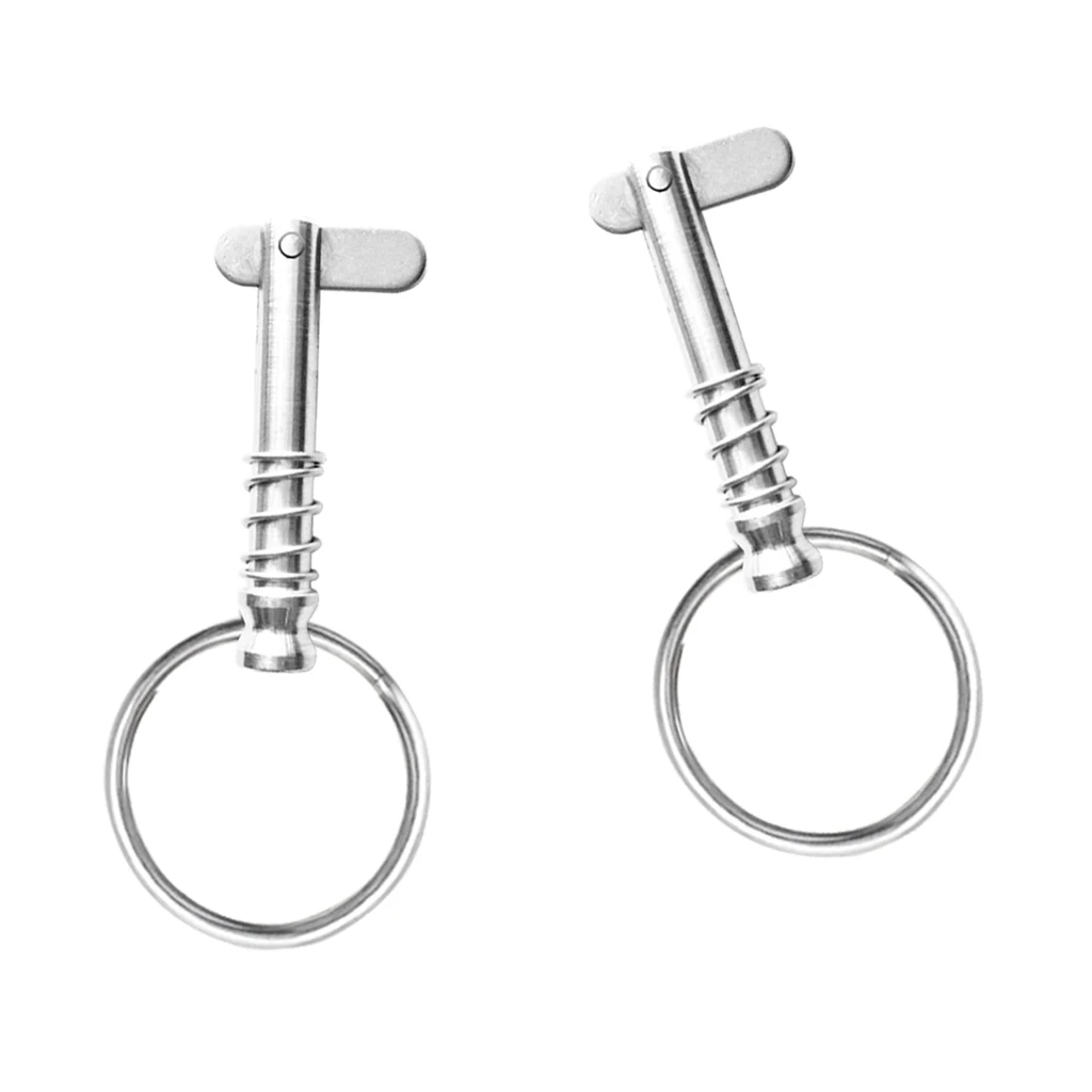 2xStainless Steel Quick Release Pin Pull Ring for Boat Bimini Top Deck Hinge 
2xStainless Steel Quick Release Pin Pull Ring for Boat Bimini Top Deck Hinge