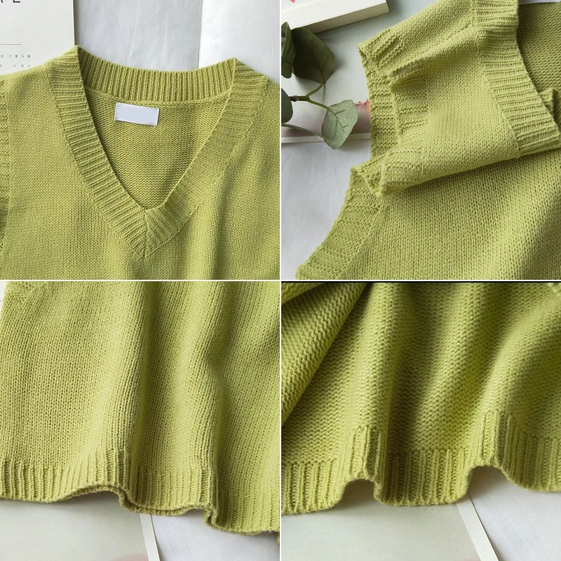 ZCWXM 2021 New Spring Autumn Women V-Neck Knitted Vest Sweater Vests Short Female Casual Sleeveless Twist Knit Pullovers
ZCWXM 2021 New Spring Autumn Women V-Neck Knitted Vest Sweater Vests Short Female Casual Sleeveless Twist Knit Pullovers