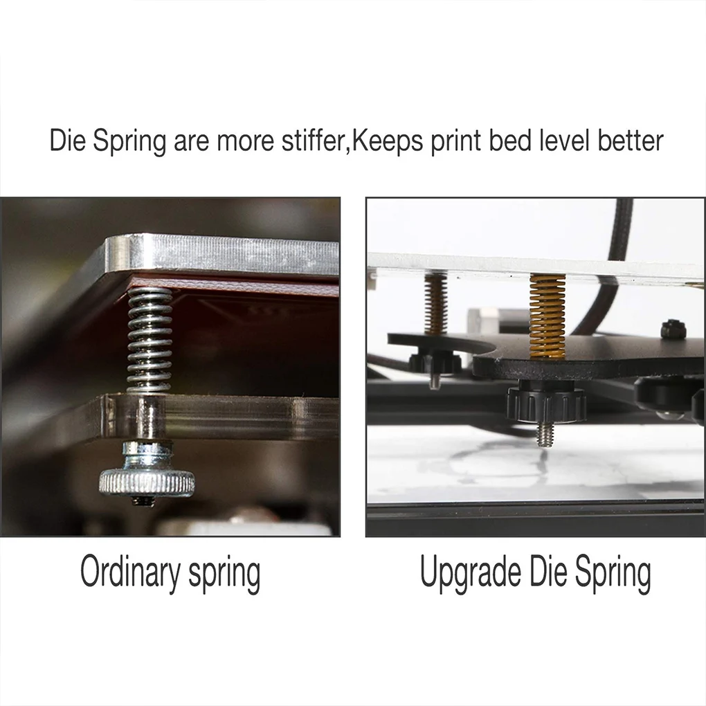 3D Printer Heated Bed Leveling Spring Extruder Extrusion Compression Die Spring Replacement for CR-7
3D Printer Heated Bed Leveling Spring Extruder Extrusion Compression Die Spring Replacement for CR-7