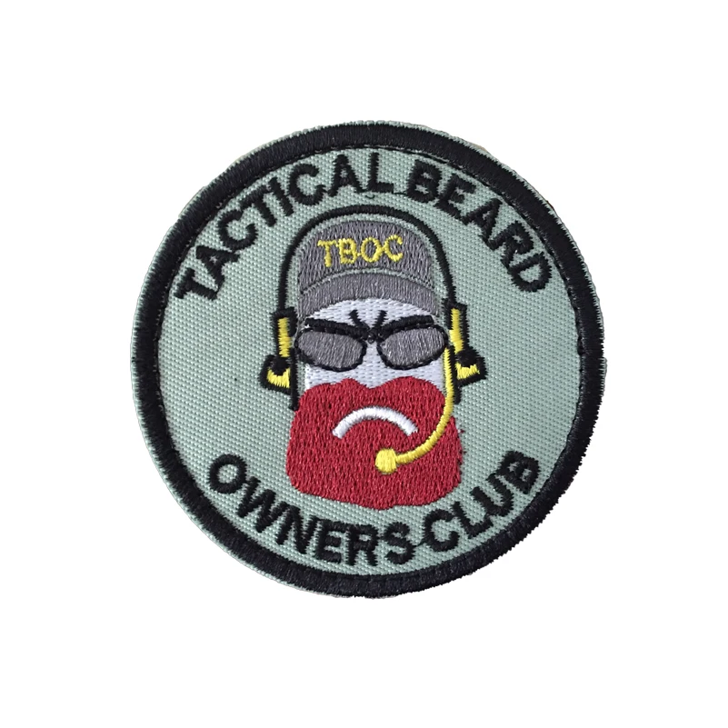 Тканевая этикетка шеврон Tactical Beard Boss клуб Вышивка повязка на руку наклейка