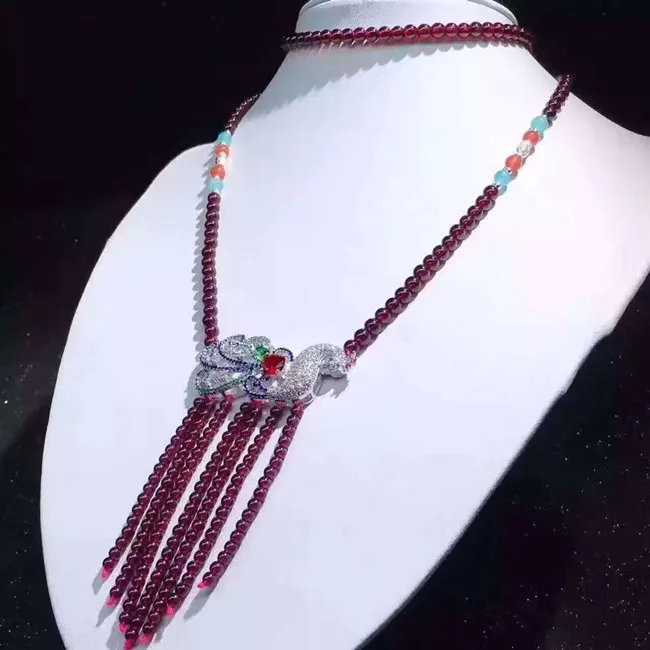 6mm red natural garnet stone necklace jewelry ingredients micro Necklace sweater chain tassel accessories peacock tassel
6mm red natural garnet stone necklace jewelry ingredients micro Necklace sweater chain tassel accessories peacock tassel