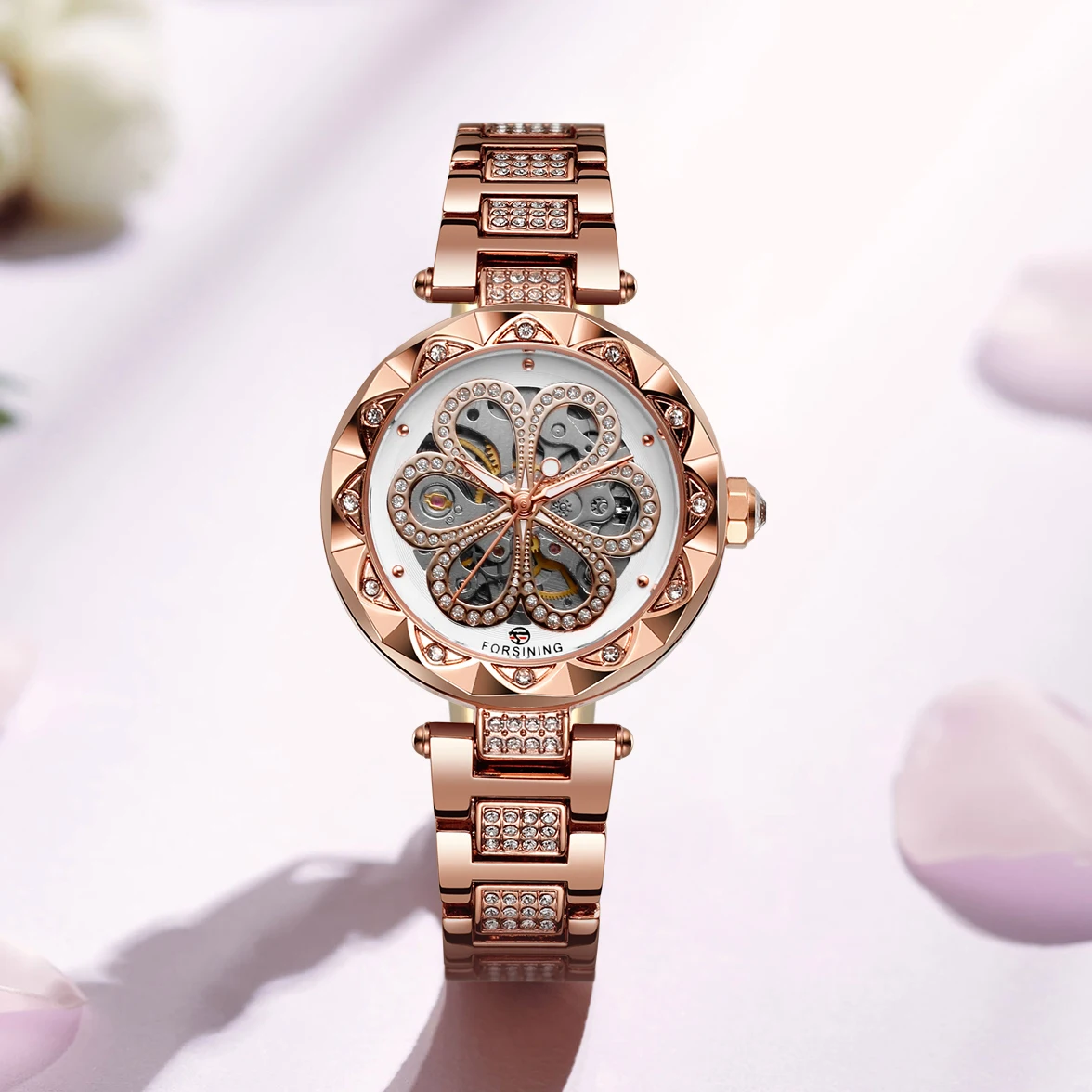 Forsining Women Skeleton Automatic Mechanical Wristwatch Fashion Shining Ladies's Wathes Elegant Female Clock Relogio Feminino
Forsining Women Skeleton Automatic Mechanical Wristwatch Fashion Shining Ladies's Wathes Elegant Female Clock Relogio Feminino