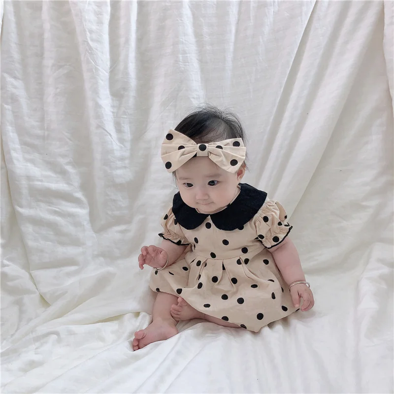 3Pcs Baby Summer Tracksuit, Polka Dot Peter Pan Collar Blouse + Pantie + Bowknot Hairband for Toddler Girls, 0-24 Months
3Pcs Baby Summer Tracksuit, Polka Dot Peter Pan Collar Blouse + Pantie + Bowknot Hairband for Toddler Girls, 0-24 Months