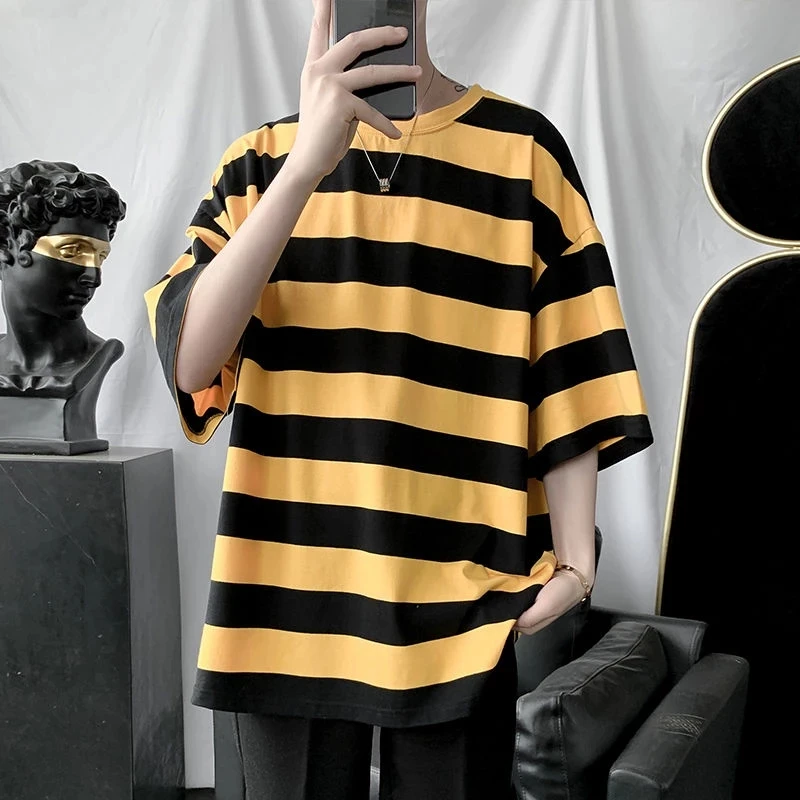 Men's Short Sleeve T-shirt Explosions Large 2020 Summer Multicolor Loose Stripes Casual Short Sleeve T-shirt
Men's Short Sleeve T-shirt Explosions Large 2020 Summer Multicolor Loose Stripes Casual Short Sleeve T-shirt