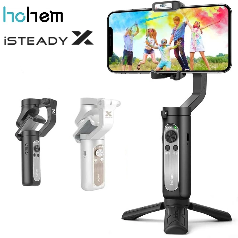 

Hohem iSteady X 3-Axis Gimbal Stabilizer Foldable Phone Gimbal for iPhone11Pro/Max Android Smartphones Huawei P40