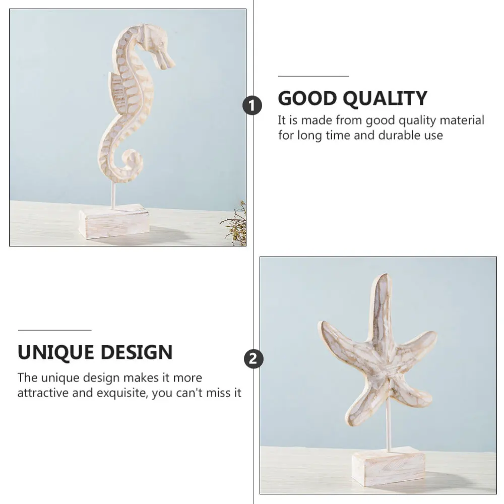 1 Set/3pcs Wooden Seahorse Decor Star Decor Conch Decor Tabletop Ornament
1 Set/3pcs Wooden Seahorse Decor Star Decor Conch Decor Tabletop Ornament