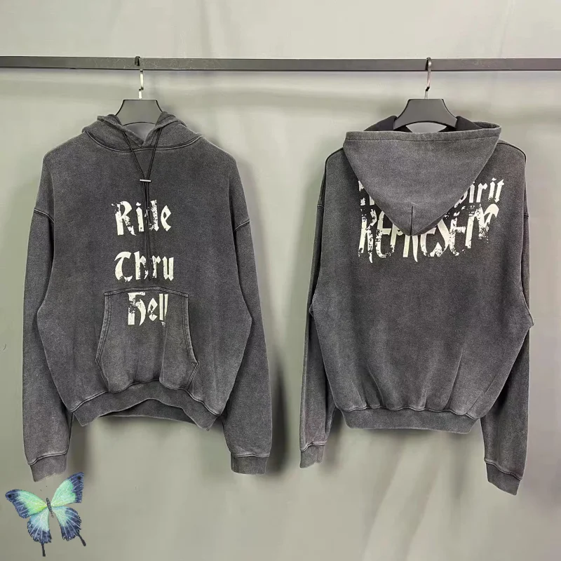Distressed Washed Gray Vintage Do Old High Quality Ride Represent Hooded Hoodie Sweatshirt
Distressed Washed Gray Vintage Do Old High Quality Ride Represent Hooded Hoodie Sweatshirt