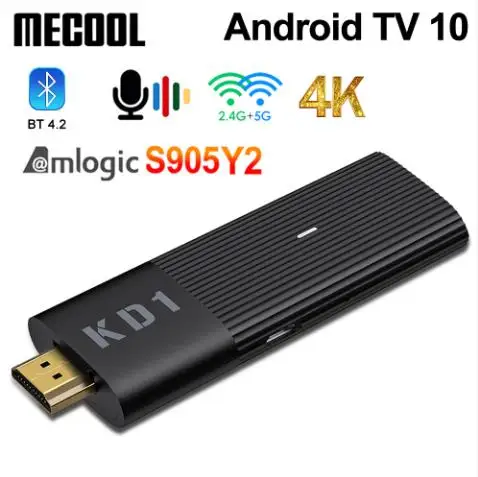 MECOOL KD1 TV Stick S905Y2 2GB RAM 16GB ROM Smart TV BOX Voice BT4.2 Android 10 ATV OS 4K HDR10 Netflixs Portable Media Player
MECOOL KD1 TV Stick S905Y2 2GB RAM 16GB ROM Smart TV BOX Voice BT4.2 Android 10 ATV OS 4K HDR10 Netflixs Portable Media Player
