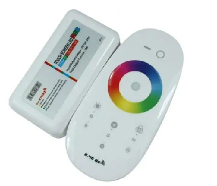 Wireless 2.4G RF Remote Touch Controller LED Strip Controller 12V/24V 3 Channels 18A RGB LED Strip Controller Dimmer Wifi App Co 
Wireless 2.4G RF Remote Touch Controller LED Strip Controller 12V/24V 3 Channels 18A RGB LED Strip Controller Dimmer Wifi App Co
