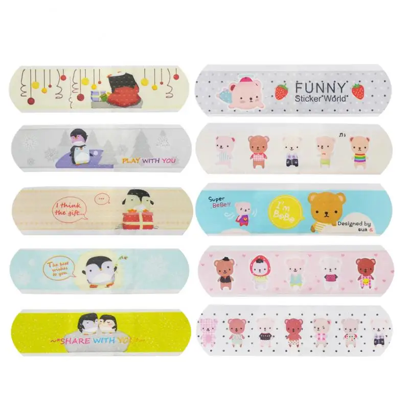 100PCs Waterproof Breathable Cute Cartoon Band Aid First Hemostasis Adhesive Bandages First Aid Emergency Kit For Kids Children
100PCs Waterproof Breathable Cute Cartoon Band Aid First Hemostasis Adhesive Bandages First Aid Emergency Kit For Kids Children