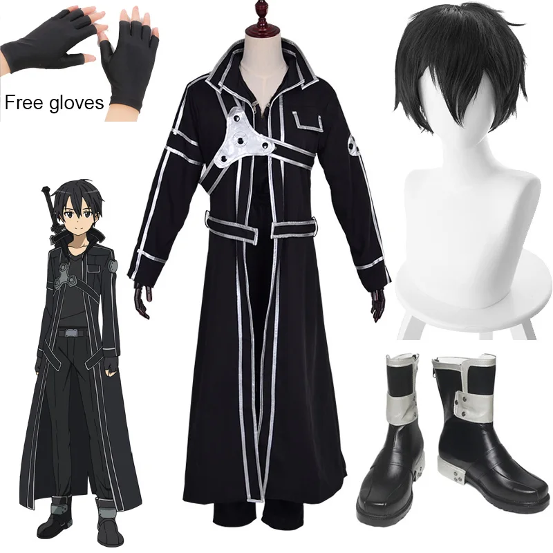 Anime Kirigaya Kazuto Cosplay Costumes Sword Art Online Kirito Shoes Alicization Wigs Boots Uniform Set Adult Unisex
Anime Kirigaya Kazuto Cosplay Costumes Sword Art Online Kirito Shoes Alicization Wigs Boots Uniform Set Adult Unisex