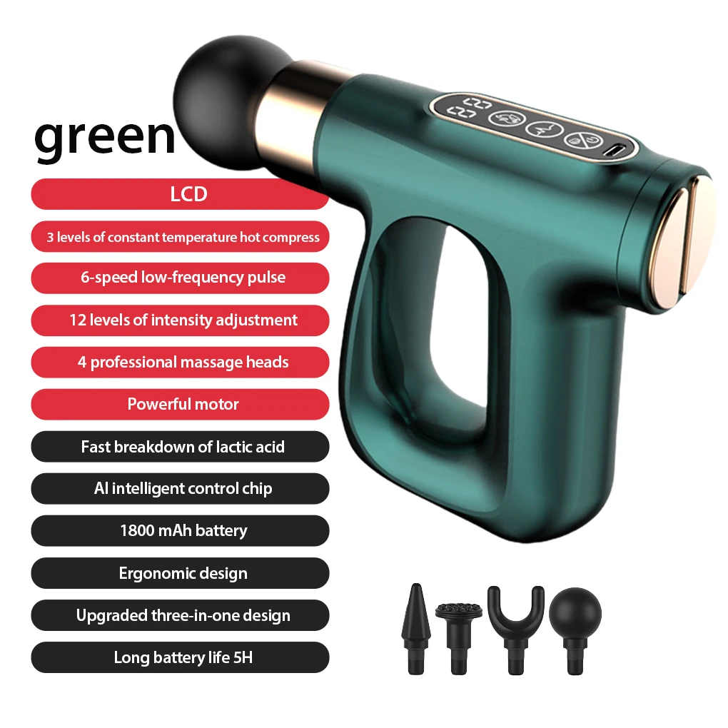 Pulse Massage Gun Electric Massager Hot Compress Gun Deep Muscle Relaxation For Body Neck Back Percussion Pain Relief
Pulse Massage Gun Electric Massager Hot Compress Gun Deep Muscle Relaxation For Body Neck Back Percussion Pain Relief