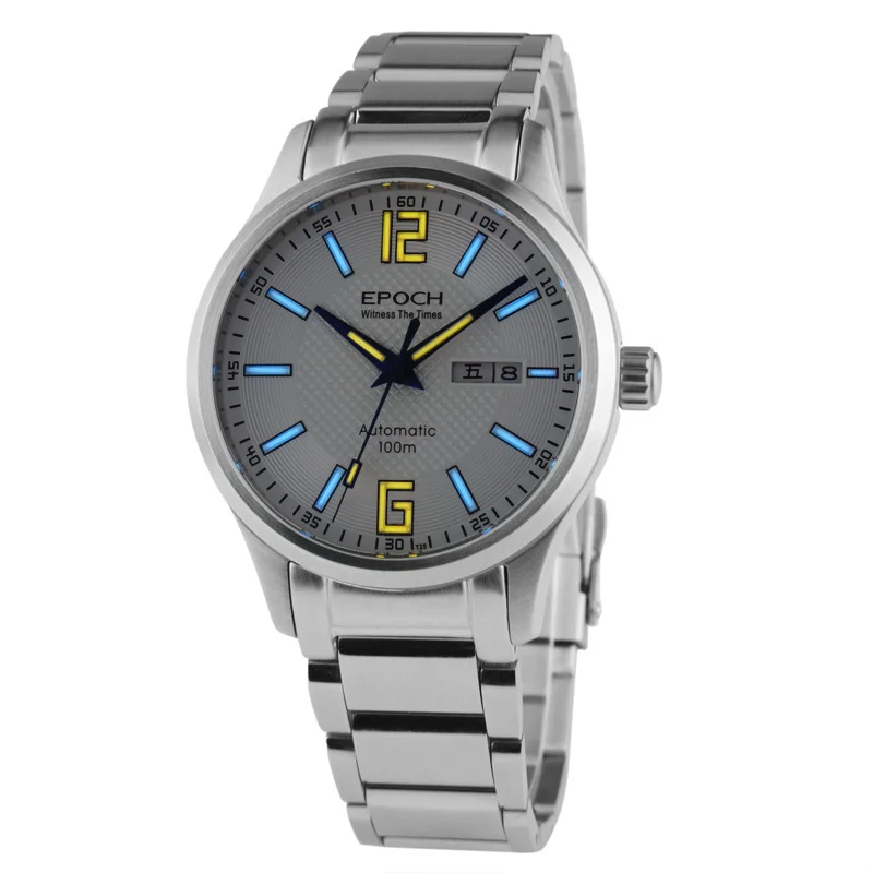 EPOCH Men Automatic Watch Luxury Mens Tritium Watches T25 Luminous Mechanical Wristwatch Diver 100M Waterproof Sapphire Crystal
EPOCH Men Automatic Watch Luxury Mens Tritium Watches T25 Luminous Mechanical Wristwatch Diver 100M Waterproof Sapphire Crystal