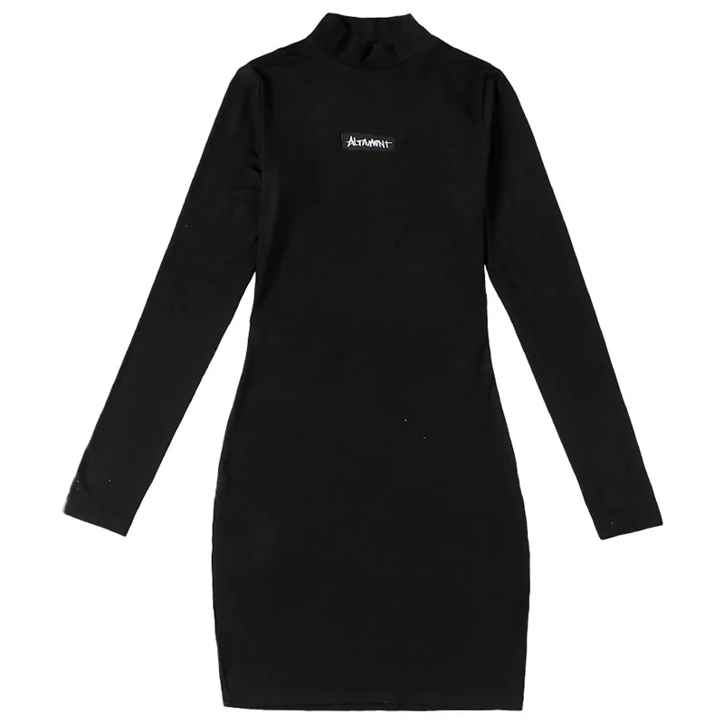 Women Sexy Mini Dresses Summer Round Neck Long Sleeve Solid Color Sexy Backless Black Fashion Slim Stetchy Dress Party Clubwear
Women Sexy Mini Dresses Summer Round Neck Long Sleeve Solid Color Sexy Backless Black Fashion Slim Stetchy Dress Party Clubwear