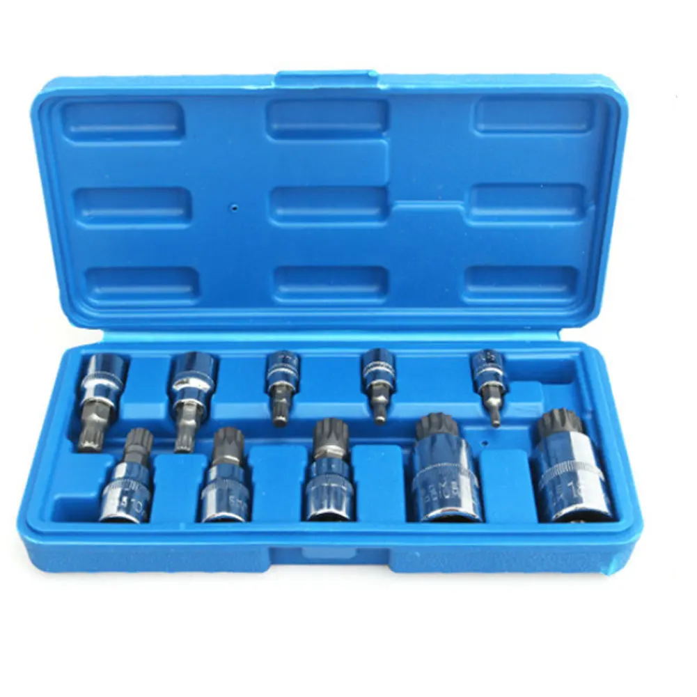 10PCS Pressure Batch Sleeve Group Sets SleeveHead Machine Motor Repairing Tool Socket Set Wrench Nut Screwdriver Remover Blue
10PCS Pressure Batch Sleeve Group Sets SleeveHead Machine Motor Repairing Tool Socket Set Wrench Nut Screwdriver Remover Blue