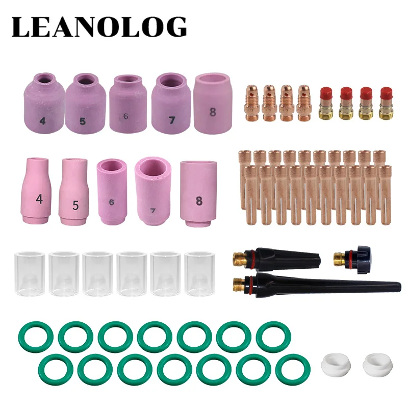 51Pcs TIG Welding Torch Gas Lens For WP17 WP18 WP26 TIG Back Cap Collet And Collet Body Spares Kit Durable Practical Accessories
51Pcs TIG Welding Torch Gas Lens For WP17 WP18 WP26 TIG Back Cap Collet And Collet Body Spares Kit Durable Practical Accessories