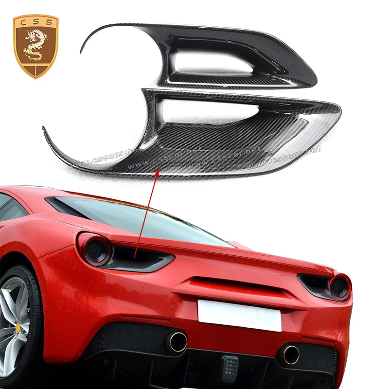 CSSCAR Fashion Black Carbon Fiber Ferrari 488 Taillight Cover OEM Style Original Car rear parts tail lamp shade decoration 0044
CSSCAR Fashion Black Carbon Fiber Ferrari 488 Taillight Cover OEM Style Original Car rear parts tail lamp shade decoration 0044