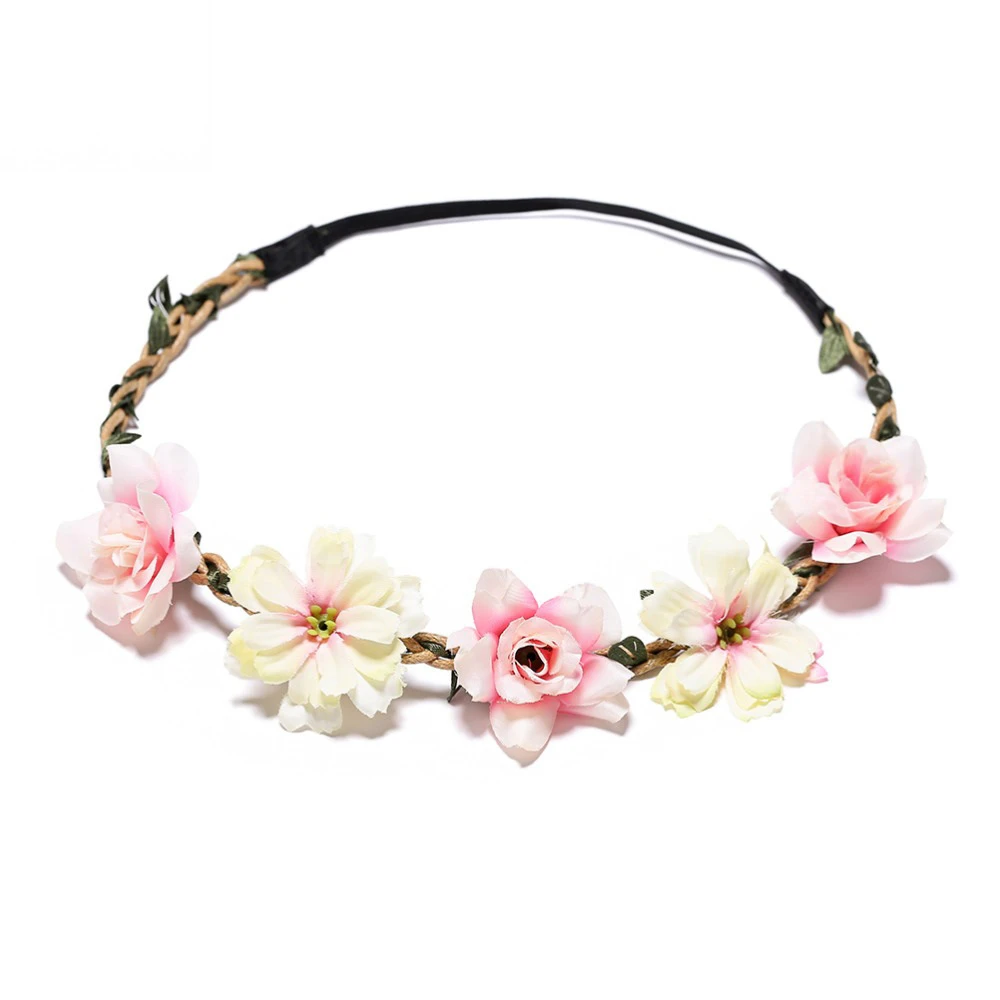 

Party Stylish Headband Garland Floral Crown Bride Flower Fashion Flower Head Band for Beatuiful Girls Crown Hair Accessories